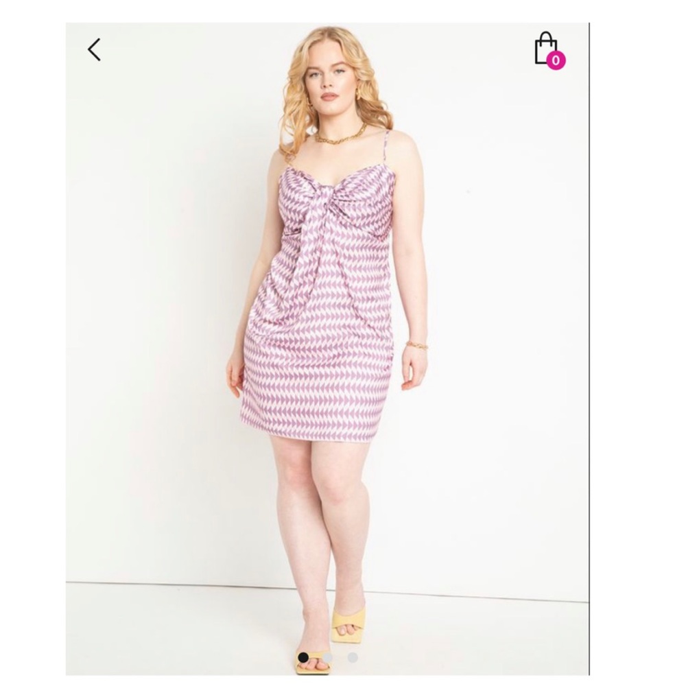 Eloquii Draped Mini Slip Dress